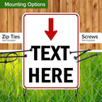 Custom Arrow, Custom Directional Sign, Arrow Down Sign, 18x24 Inches, 55 mil - Image 5