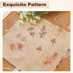 UCEC 4 Sheets Clear Stamps Set for Card Making and 2 Pcs Acrylic Stamp Block - Image 2