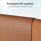 Aothia Leather Desk Pad Protector, Mouse Pad, Office Desk Mat, Non-Slip PU - Image 2