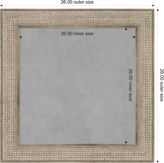 Amanti Art Silver Framed Magnetic Board 26x26 Medium Vision Board - Image 4