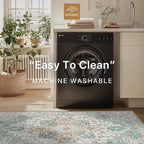 GENIMO 8x10 Area Rugs for Living Room, Machine Washable Non Slip Vintage Rugs - Image 5