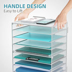 DALTACK 9-Tier Paper Letter Tray Desk Organizer - Image 5