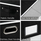 PRANDOM Storage Boxes with Lids Fabric Collapsible Storage Bins Organizer - Image 6