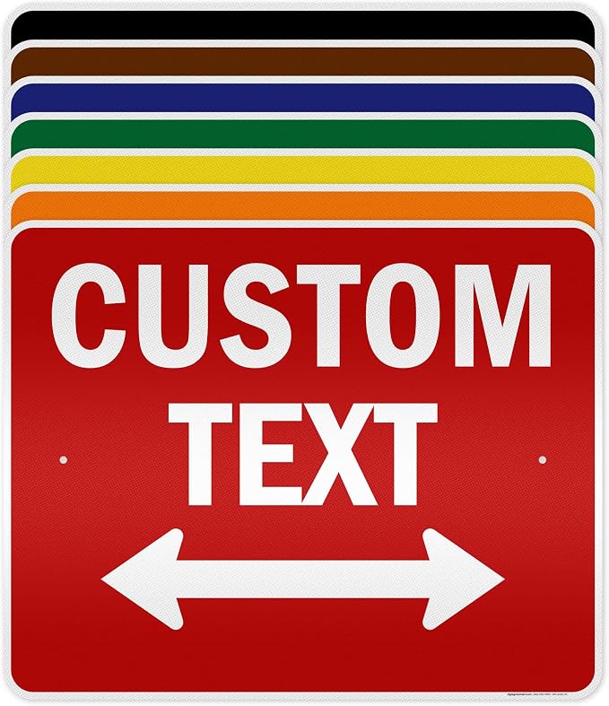 Custom Arrow, Custom Directional Sign, Two way Arrow, 24x30 Inches, 3M EGP by MySignCenter