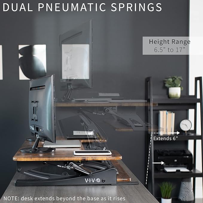 VIVO 36 inch Height Adjustable Stand Up Desk Converter, V Series, Quick Sit to - Image 5
