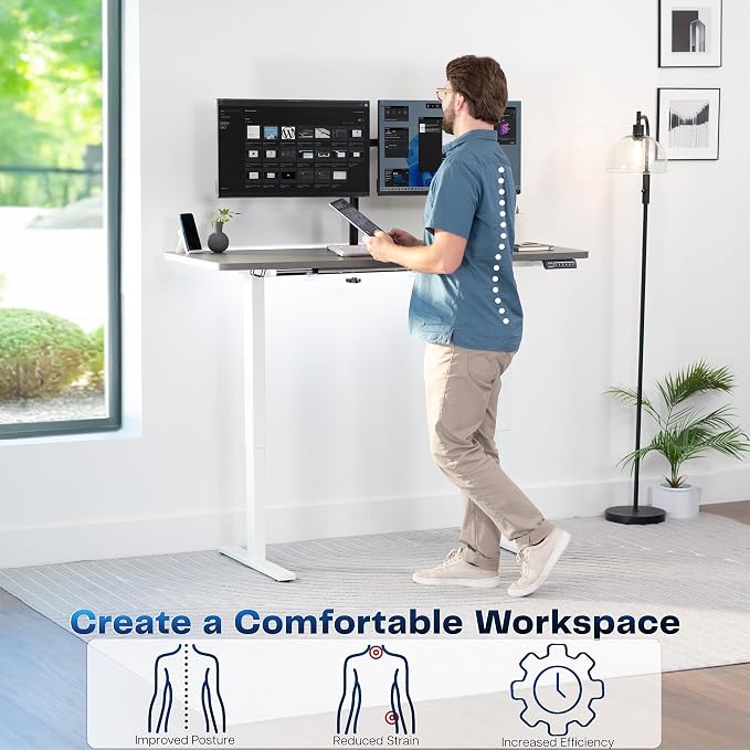 VIVO Electric 60 x 24 in Standing Desk, Memory Height Adjustment, 1B Series - Image 4