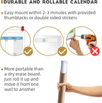 CLEVER CLEAN Large Dry Erase Wall Calendar - Image 5
