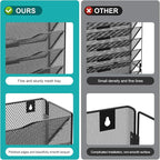 VEESUN 12 Tier Wall File Organizer, Mesh Letter Magazine Mail Wall File Holder - Image 5
