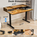 Kingant 48 x 30 Inch Electric Standing Desk - Image 2