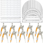 40 Pieces Geometry Math Set Compass by MOTOTO