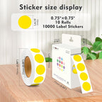 PARLAIM 3/4 Inch Roll Color Coding Labels, 10000 per 10Rolls Round Permanent - Image 2
