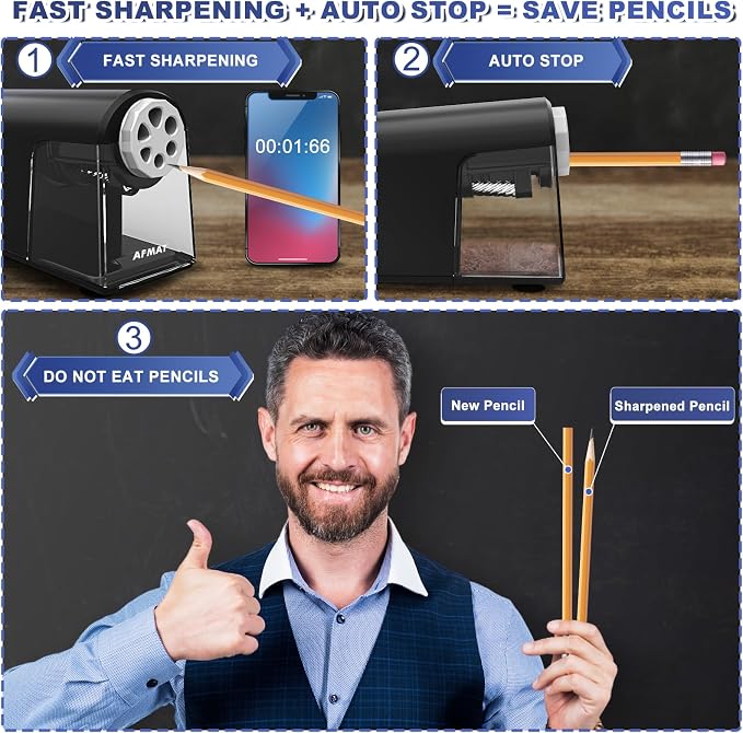 AFMAT Electric Pencil Sharpener - Image 3
