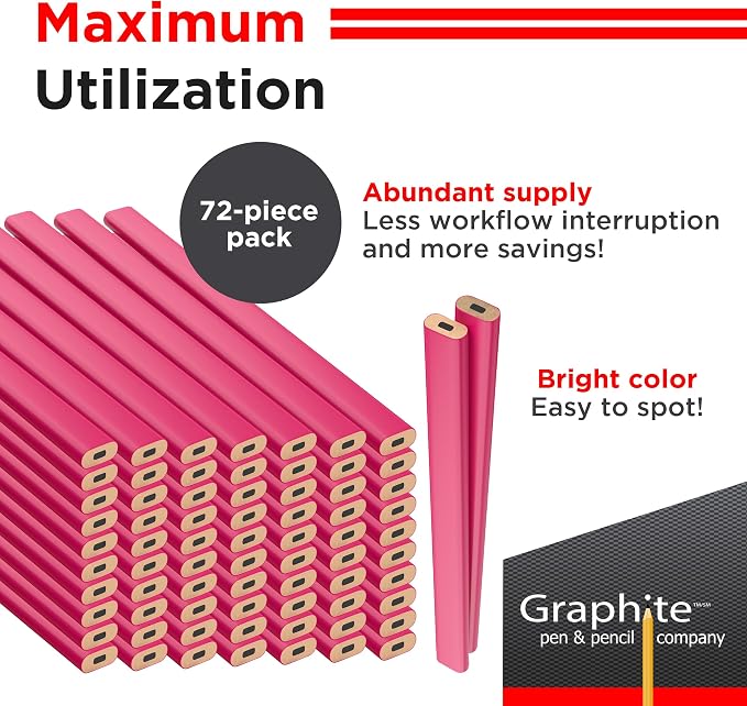 GRAPHITE Hard Lead Carpenter Pencils Bulk - Image 3