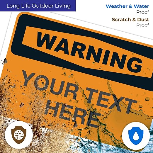 Custom Warning Sign, OSHA Sign, 10x7 Inches, Rust Free .040 Aluminum, Fade - Image 5