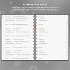 Clever Fox Password Book Spiral – Internet Address & Password Organizer - Image 3