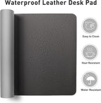 Aothia Leather Desk Pad Protector, Mouse Pad, Office Desk Mat, Non-Slip PU - Image 7