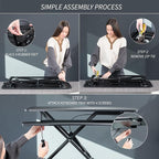 VIVO 42 inch Desk Converter, K Series, Height Adjustable Sit to Stand Riser - Image 7