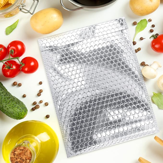 Amiff Silver Thermal Bubble Mailer, 10 x 10.5 Inches. 100 Pack Metallic Bubble - Image 6
