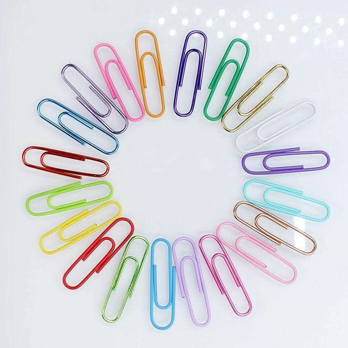 AOKIVIGOA 500pcs Coloured Paper Clips - Image 5
