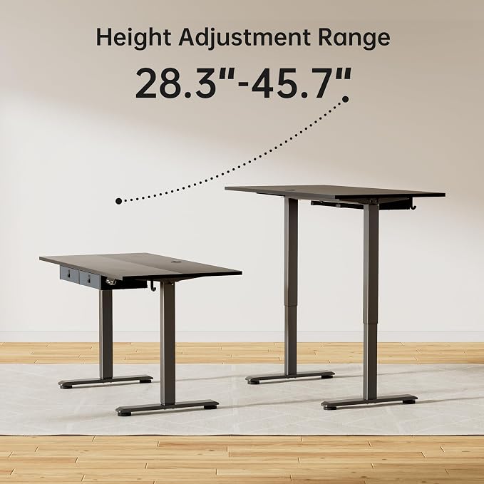 Agilestic Standing Desk with 2 Drawers, Adjustable Height Electric Desk with - Image 7