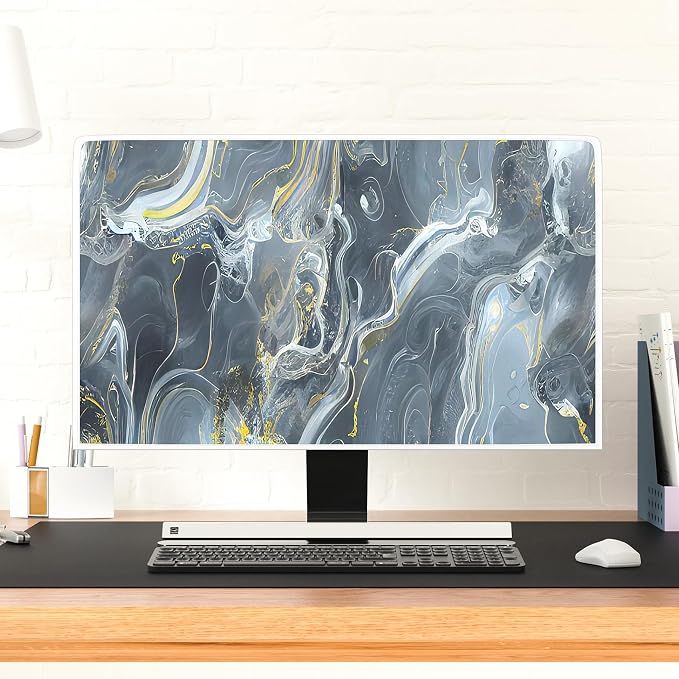 Baocicco Gray Gold Marble Waterproof 65 Inch TV Dust Cover Anti-Static - Image 4