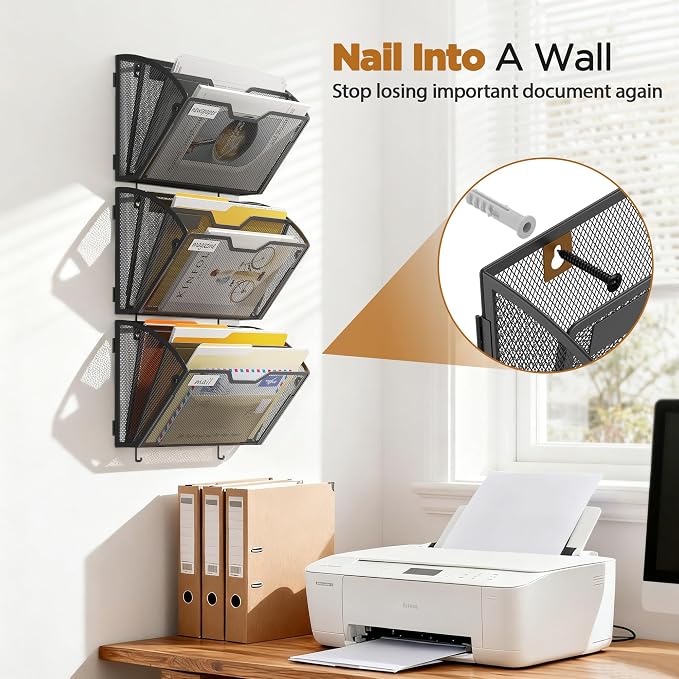 Docnest 3 Tier Mesh Wall File Holders - Image 4