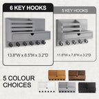 Lucundm Key Holder Wall Mount, Mail Holder - Image 5