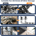 319pcs Cable Management Organizer Kit, Desk Cord Organizer, 98 Adhesive Cable - Image 3