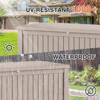 Decksplore 180 Gallon Outdoor Storage Box Waterproof Lockable Resin Deck Box - Image 2