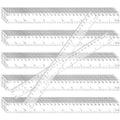KEILEOHO 200 Pack 12 Inch Clear Plastic Ruler, Bulk Standard/Metric Straight by KEILEOHO