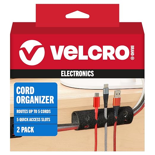 Velcro Brand Cord Organizer for Desk & Nightstand, Valentine’s Gift for Him - Image 6