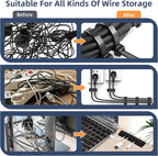 319pcs Cable Management Organizer Kit, Desk Cord Organizer, 98 Adhesive Cable - Image 3