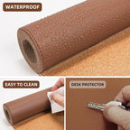 AFIING Leather Desk pad Protector, Large Non-Slip Office Desk Mat - Image 3