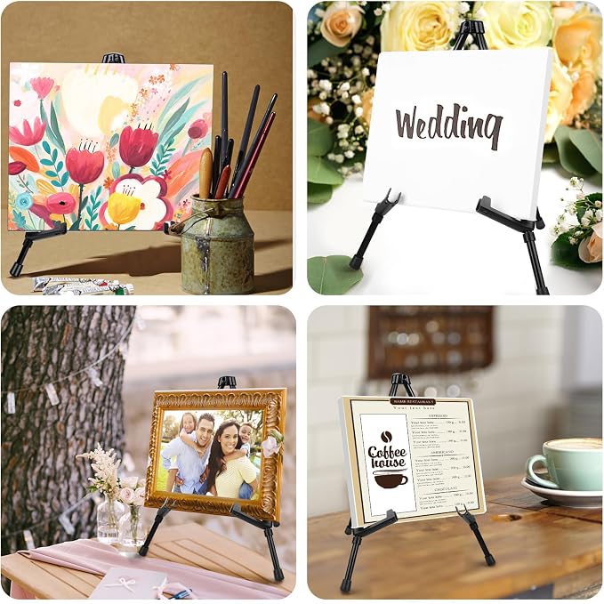 AROIC 6 Pack 14'' Tabletop Easels, Adjustable Portable Table Top Easel - Image 7