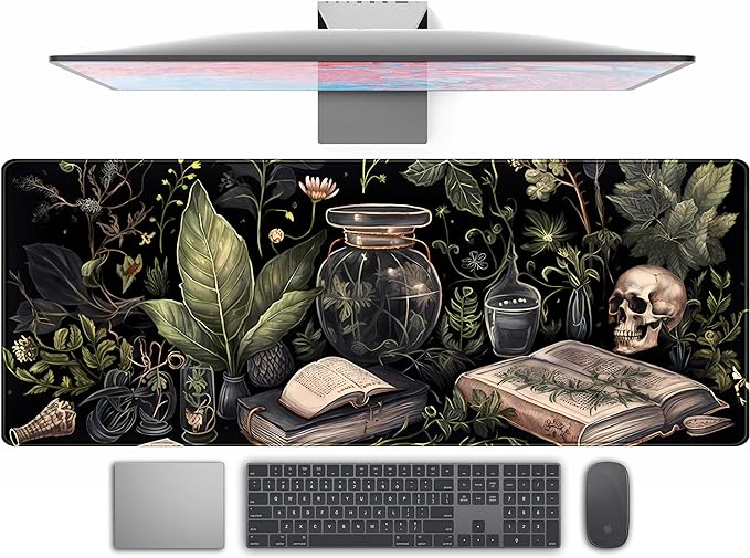 Dark Academia Desk Mat Mouse Pad XL Extended Large Gaming Desk Pad Mousepad by TENG+DA+QING