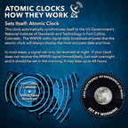 Sharp Atomic Desktop Clock – Auto Set Digital Alarm Clock - Image 8