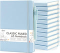 feela 12 Pack Notebooks Journals Bulk, Hardcover Notebook Classic Ruled Lined by feela