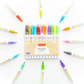 Incraftables Outline Glitter Markers – Metallic, Double Line Pens, Shimmer by Incraftables