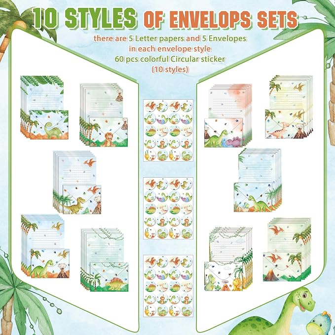 TaoBary 160 Pcs Stationery Paper Set 50 Double Sided Stationery Papers - Image 3