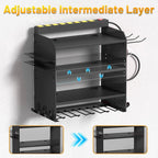 CFMASTER 4-Layer Wall-Mounted Power Tool Organizer Rack, Heavy Duty Adjustable - Image 4