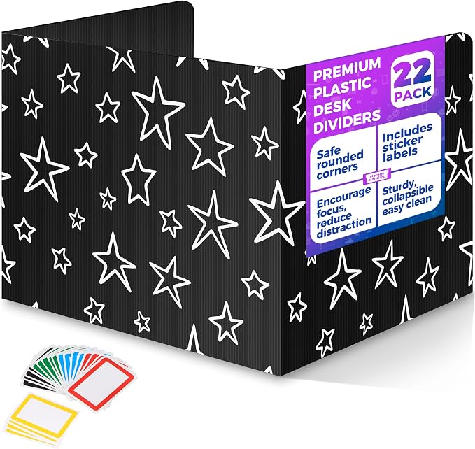 22-Pack Desk Dividers for Students by Storage+Standard