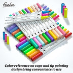 feela 100 Colors Dual Tip Brush Pens - Image 3