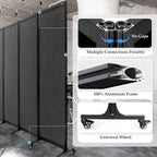 Upgrade Version Room Partition and Divider, Freestanding Rolling Dividers - Image 4
