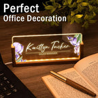 Desk Name Plate Personalized, Custom Office Light Up Name Plate - Image 3