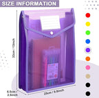 10 Pieces Plastic File Folders Envelope Expanding File Wallet Organizer - Image 2