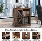 JOINICE, Printer Stand with Storage, File Cabinet with Socket and USB Charging - Image 3