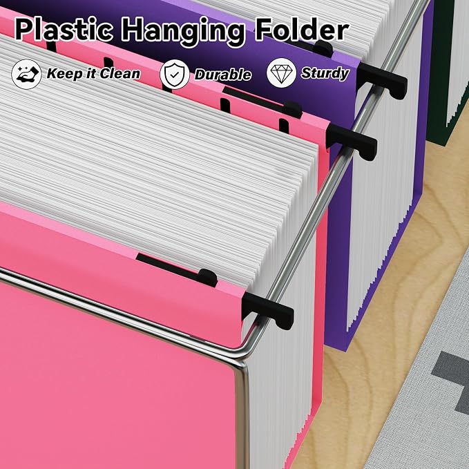ANSOOK Legal Size Hanging File Folders Extra Capacity, Heavy Duty 3 Inch - Image 2