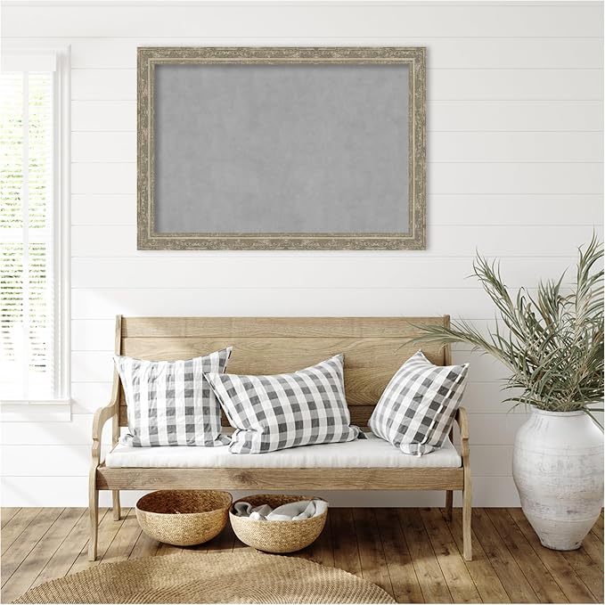 Amanti Art Silver Framed Magnetic Board 28x40 Large Vision Board - Image 5