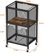 Tiaoheka Rolling File Cart, Mobile File Cabinet - Image 2