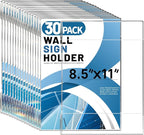 Aheroi 30Pcs Acrylic Sign Holder 8.5 x 11, No Drilling Acrylic Wall Frame Paper by Aheroi